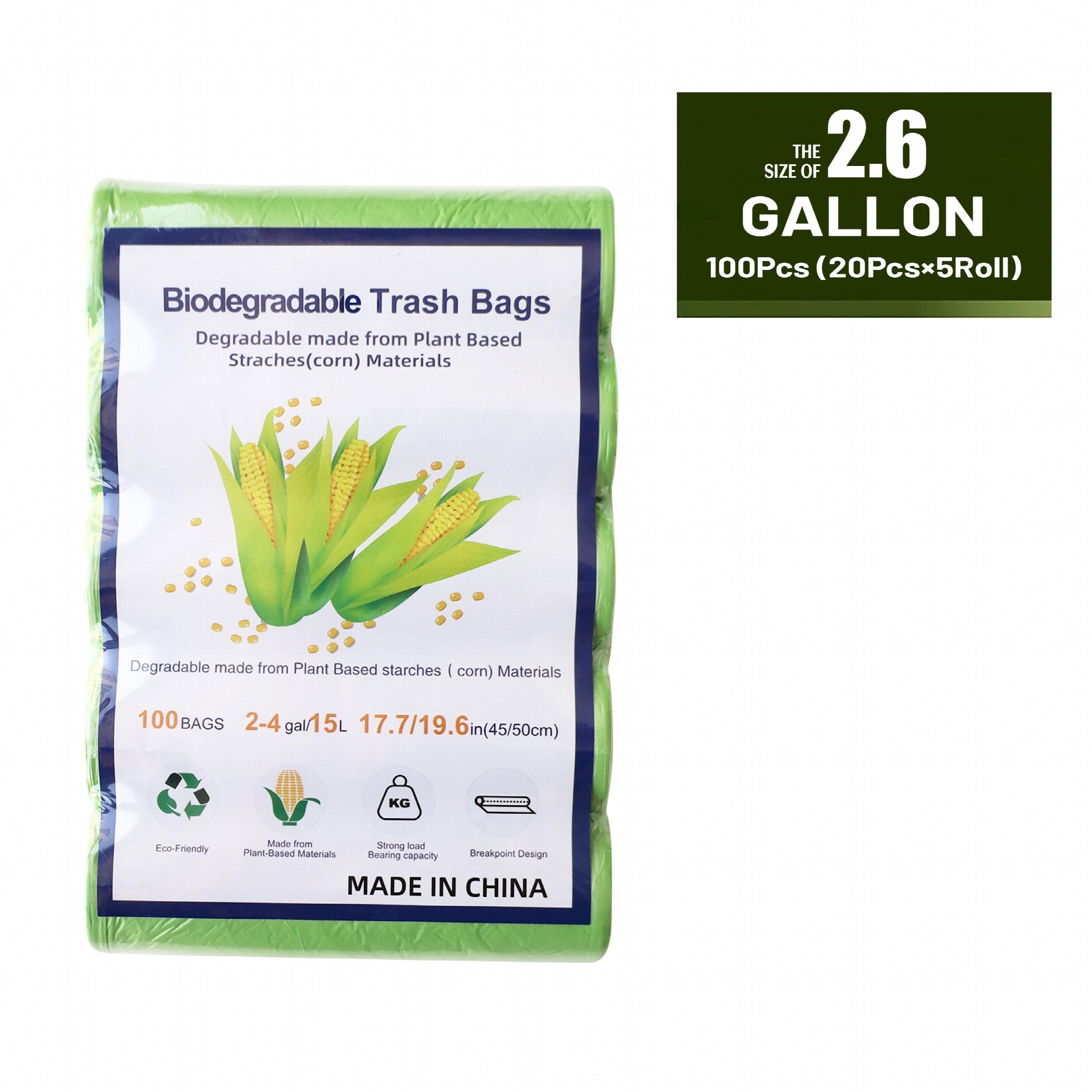 Eco Friendly Disposable Garbage Bags Grass Green Thickened - 120pcs