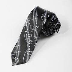 1pc Men's Music Note Necktie Clothing Accessories