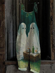  Halloween Ghost Print Cami Jumpsuit