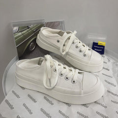 Platform Lace-Up Skate Shoes Low Top Sneakers