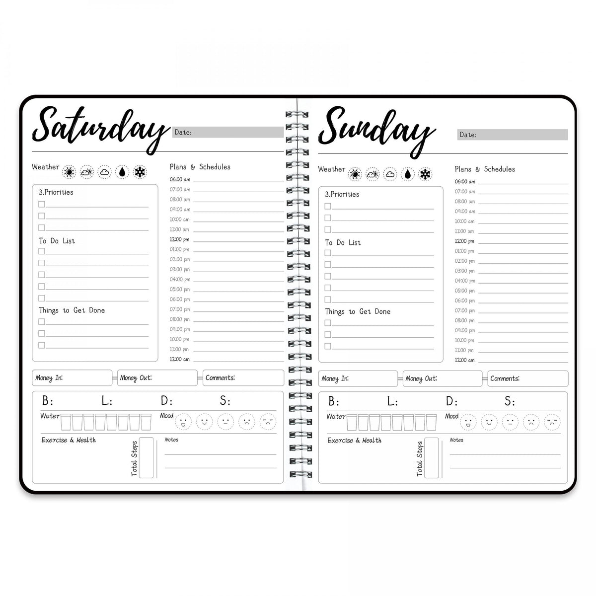 Weekly Planner Daily Planner To Do List Expense Tracker