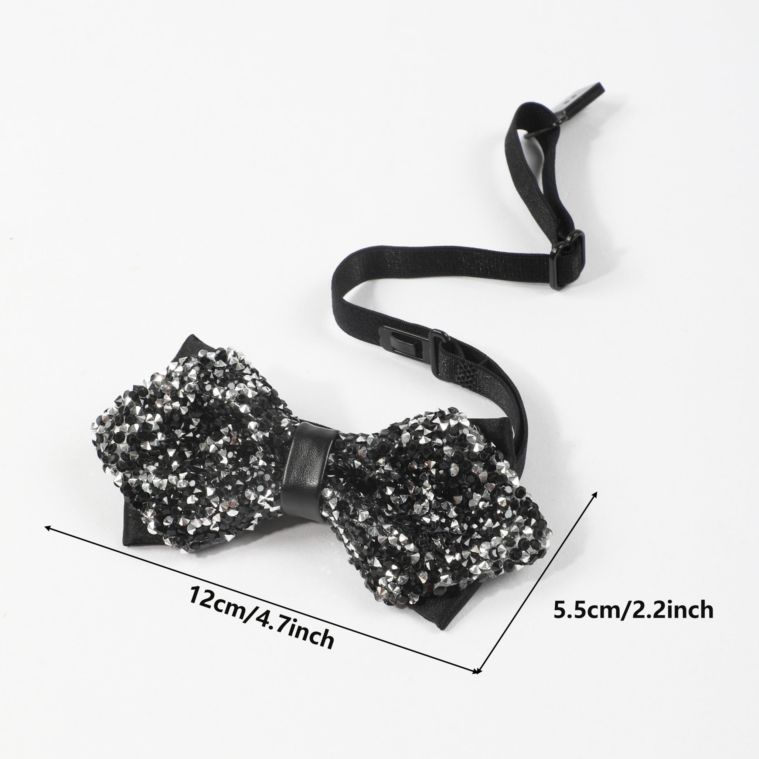 Rhinestone Gypsophila Double Layer Bow Tie For Men