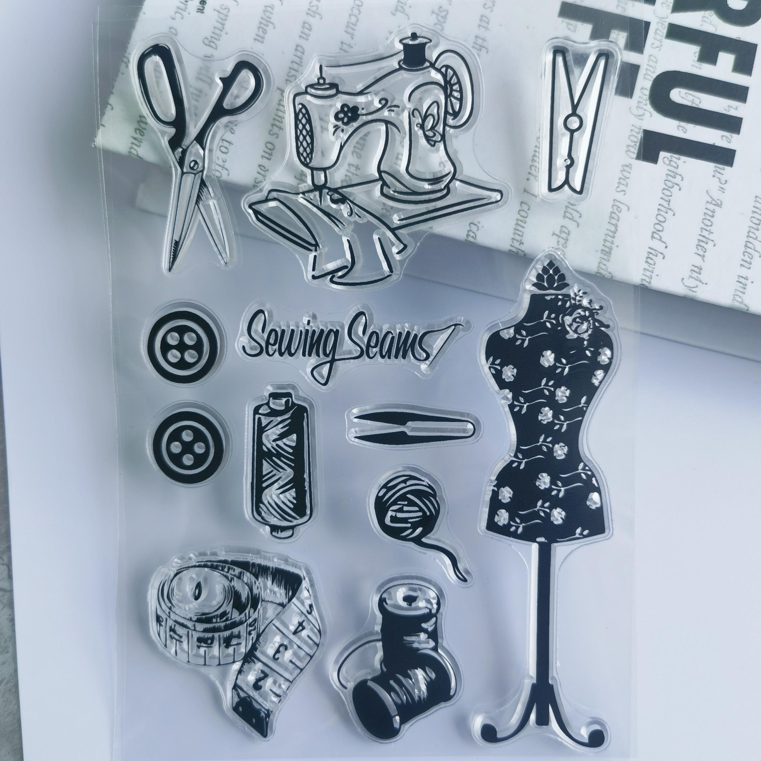 Vintage Tailor's Transparent Stamp for Students DIY Scrapbook Craft
