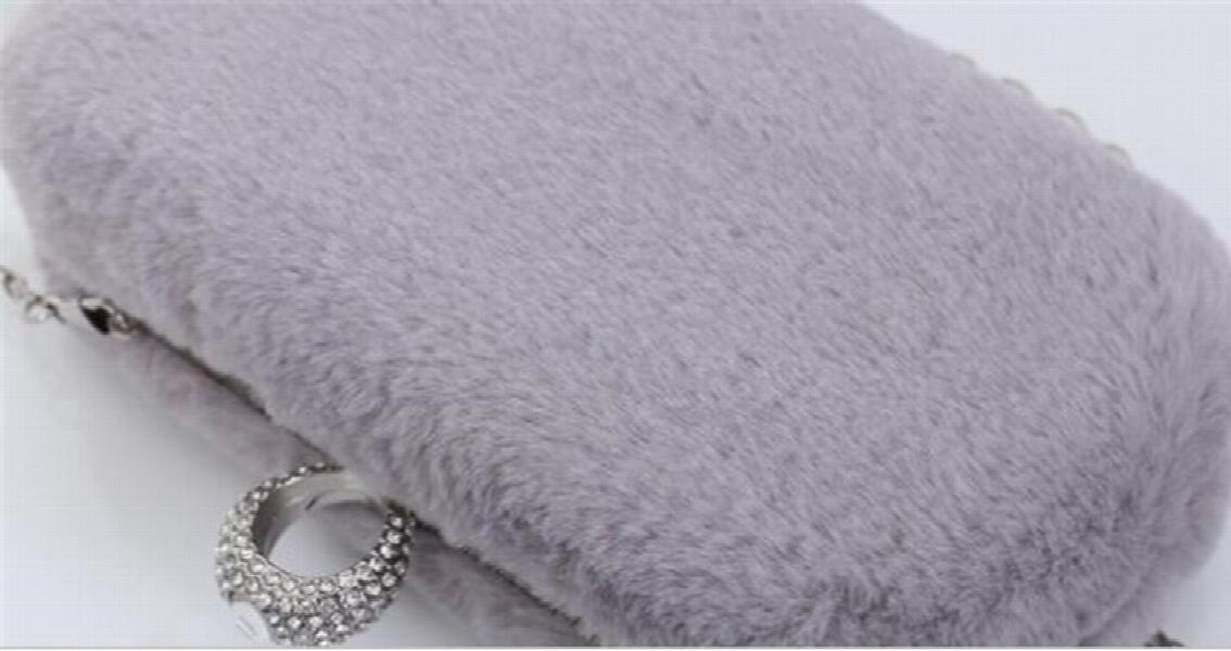 Wool Evening Bags Diamond Ring Clutch Wallets Party Dinner Bags For Ladies