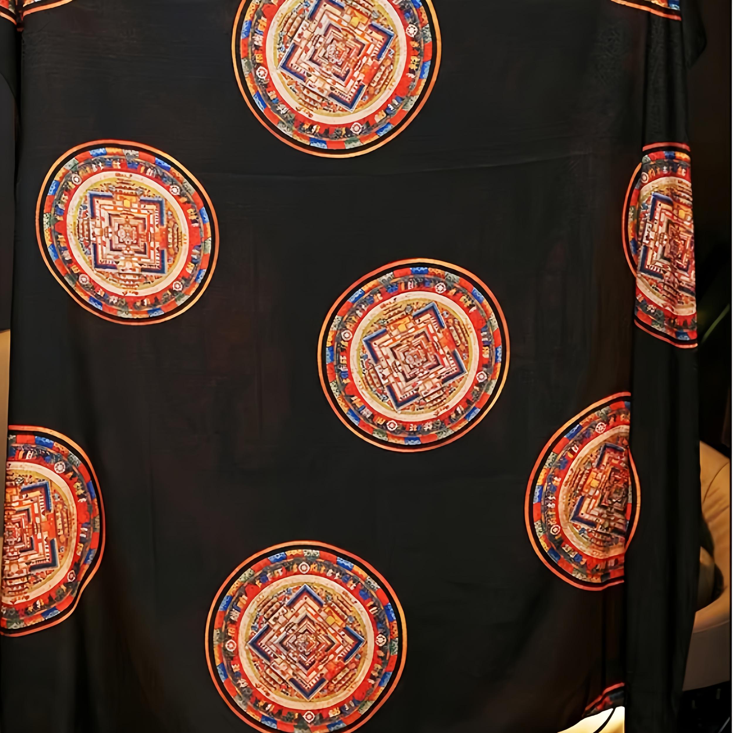 Tibetan Style Silk Scarf 140x140cm Soft & Durable Belt for Suits Shirts