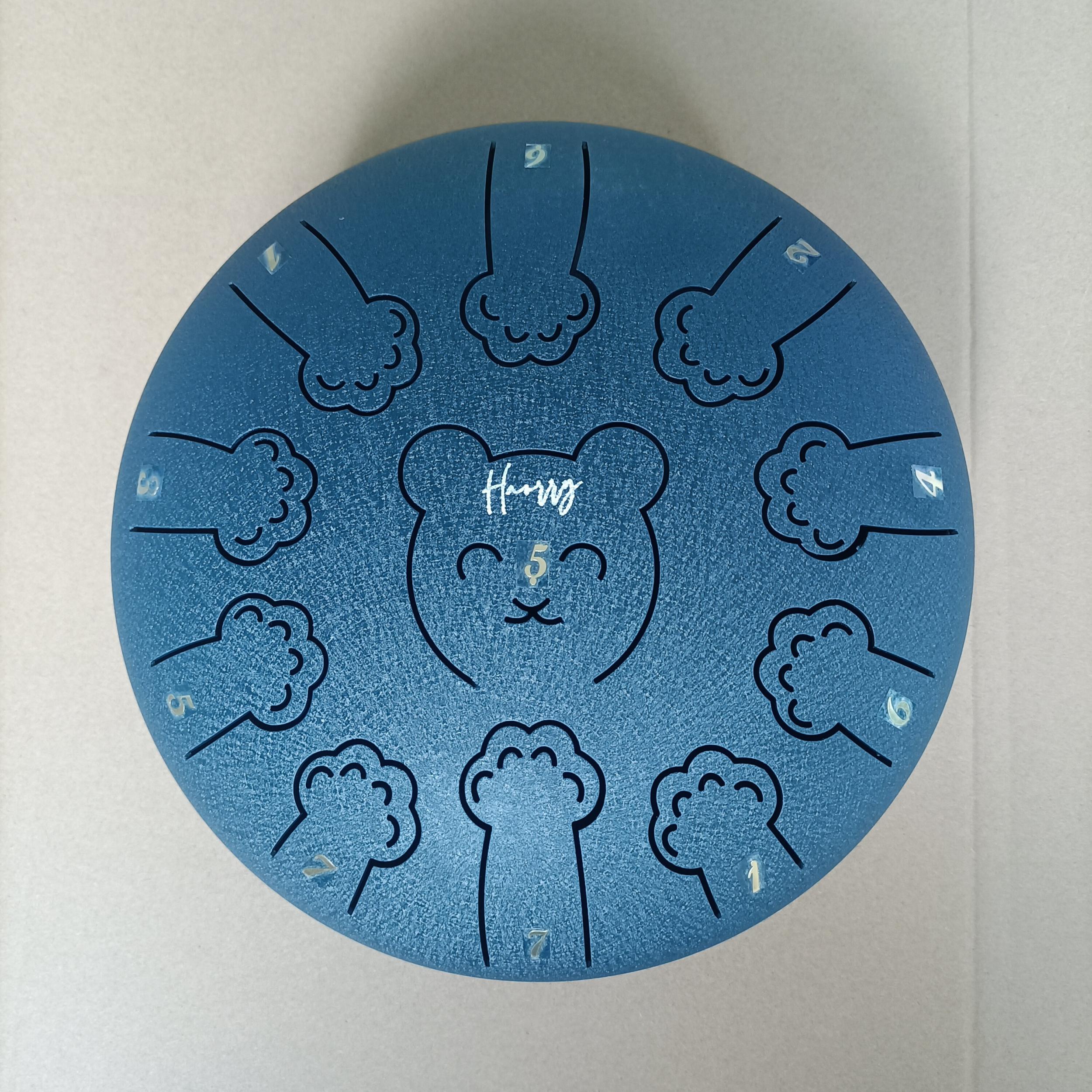 25cm 11-tone Panda Steel Tongue Drum Percussion Set