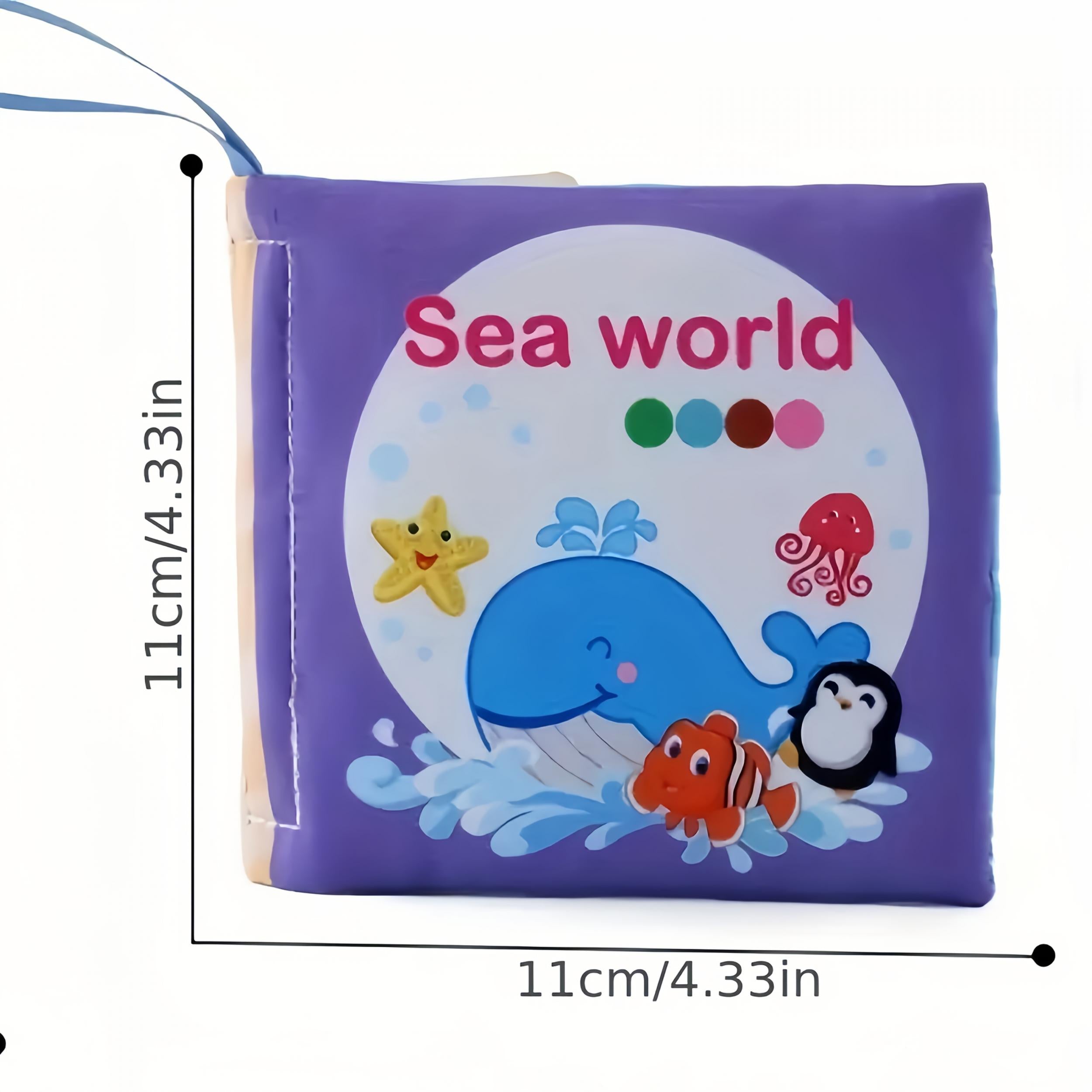 Fabric Book Set for 0-36 Months, Animal Vehicle Fruit & Vegetable Themes