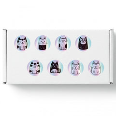 500pcs Holographic Cat Sticker Roll Waterproof & Self Adhesive Stickers