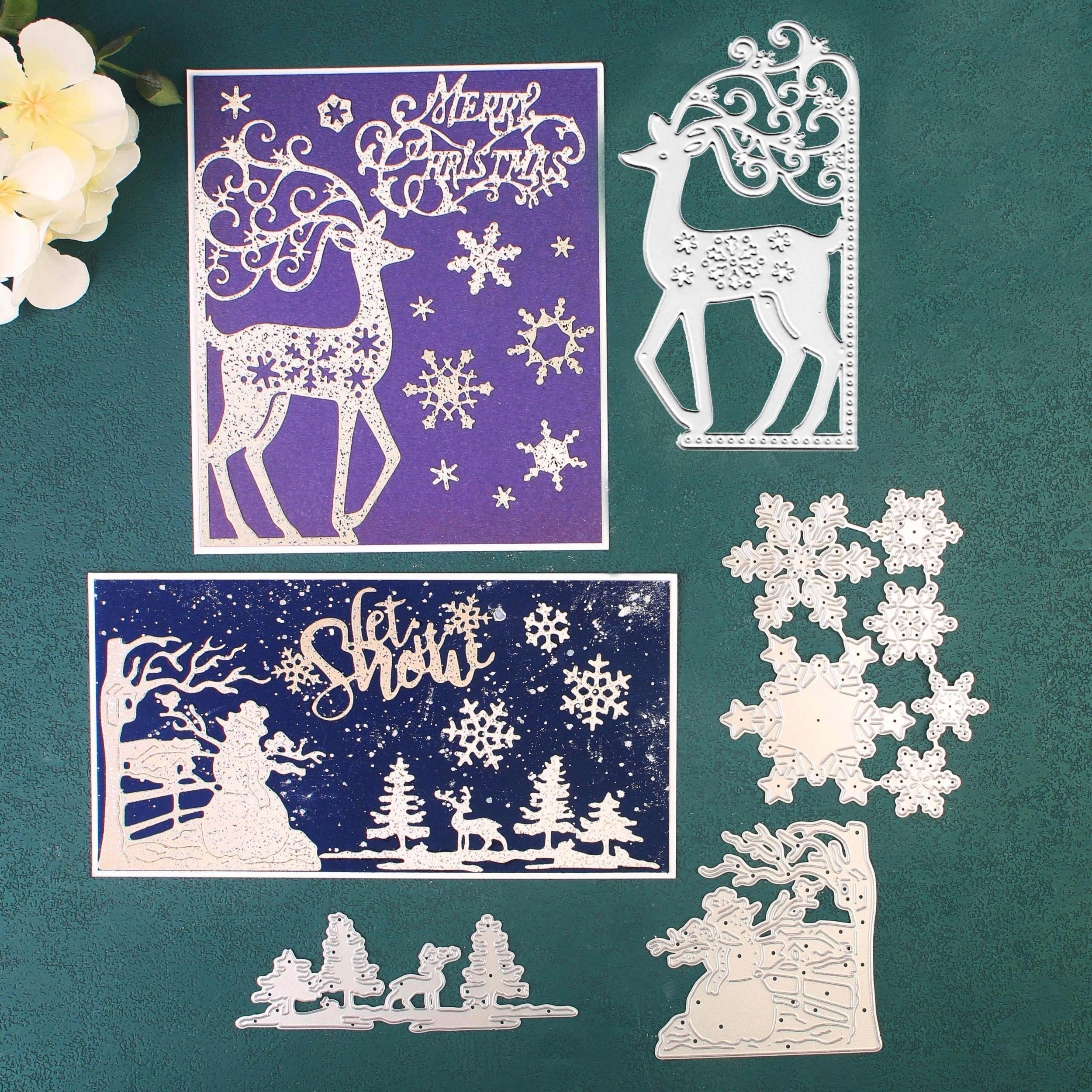 Christmas Die Cuts Card Snowflake Metal Cutting Dies Holiday Decoration