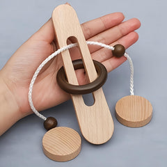 Wooden Puzzle Column Brain Teaser Lock 3D Dismantling Mind Game