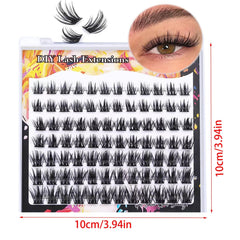 Natural Look D Curling Lash Clusters DIY Eyelash Extensions