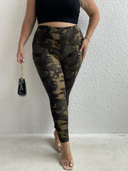 Women's Plus Camo High Rise Skinny Trousers