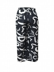 Women's Plus Graffiti Print Wide Leg Trousers