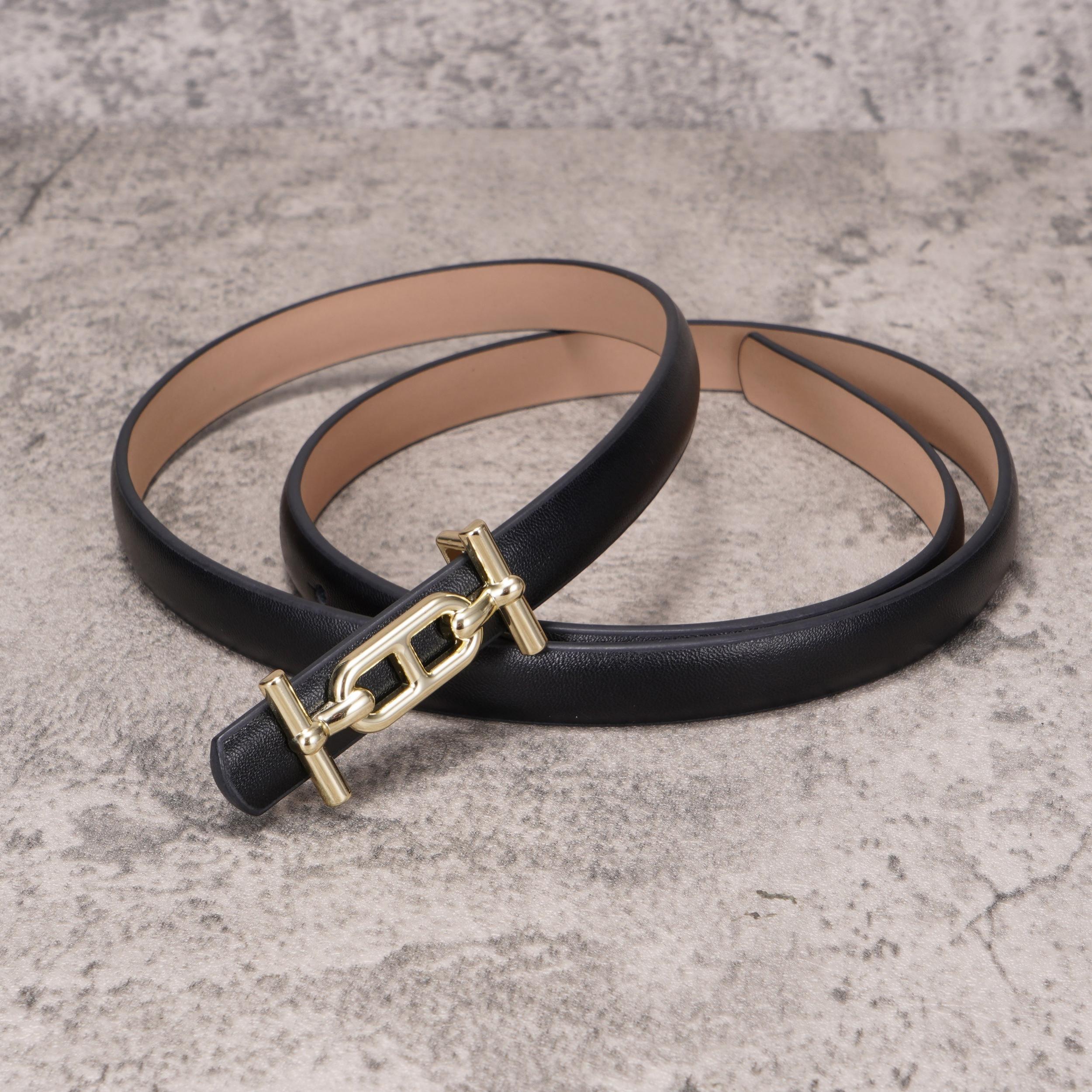 Women's Leather Thin Belt Casual Decorative Waistband