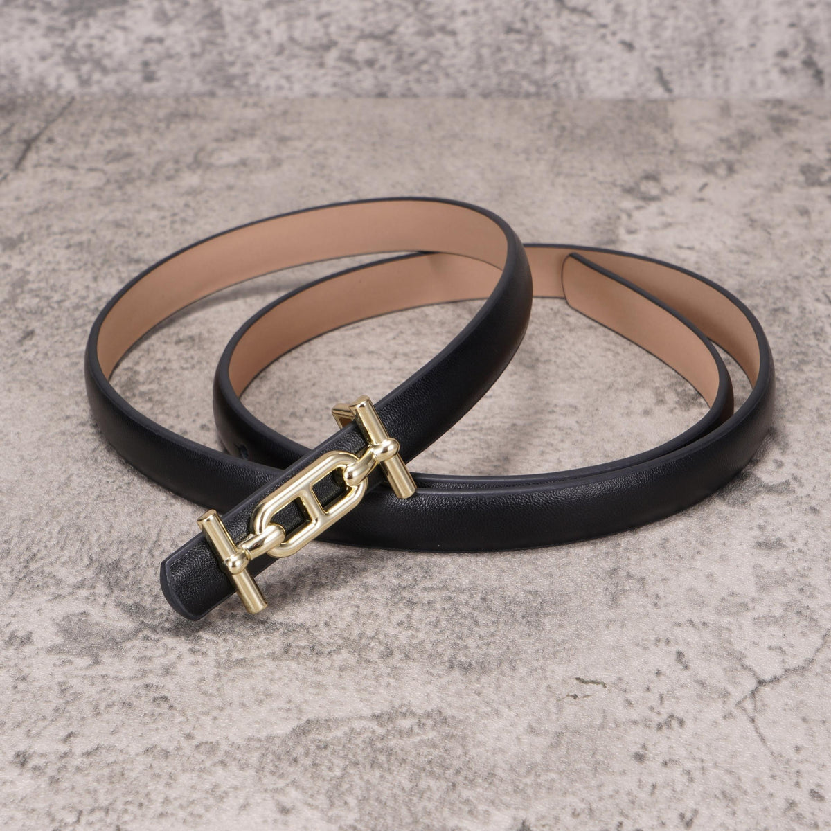 Women's Leather Thin Belt Casual Decorative Waistband
