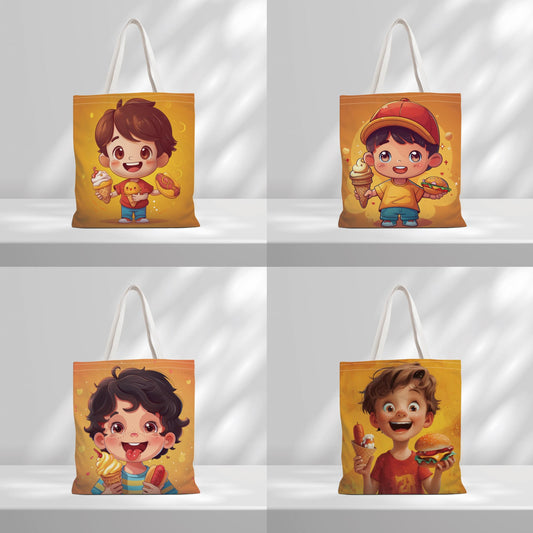 Cute Cartoon Dessert Print Tote Bag for Women