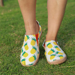 Women's Fruit Pattern Canvas Slip On Shoes Casual & Comfy Travel Shoes