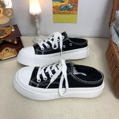 Platform Lace-Up Skate Shoes Low Top Sneakers