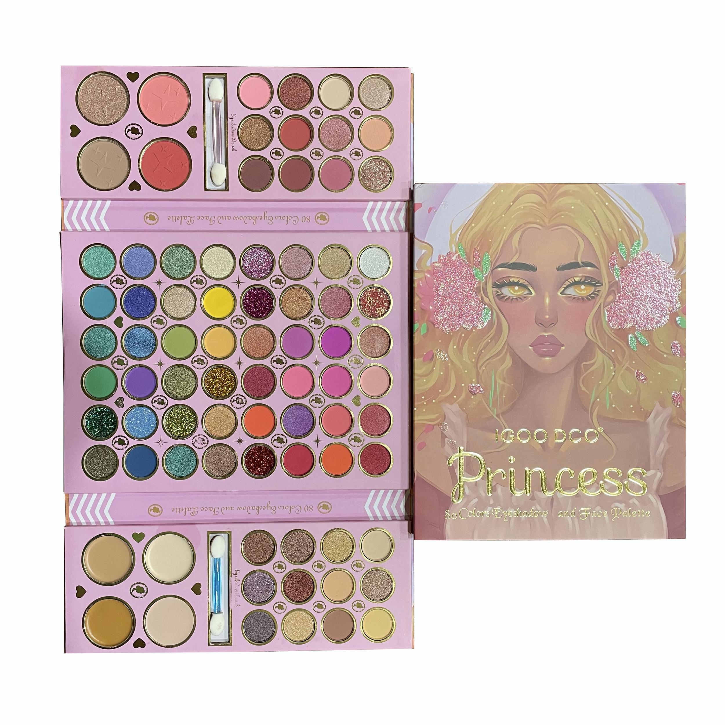 80 Colors Eyeshadow Palette Matte Pearly Blush Concealer 3 In 1