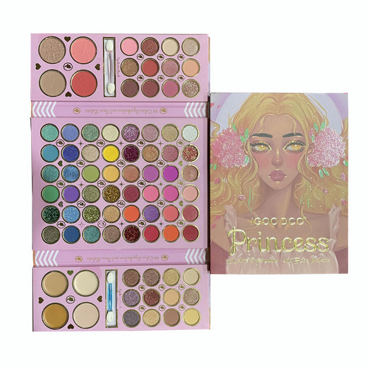 80 Colors Eyeshadow Palette Matte Pearly Blush Concealer 3 In 1