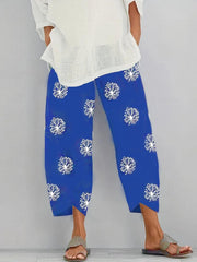 Women's Plus Dandelion Print Wide Leg Trousers