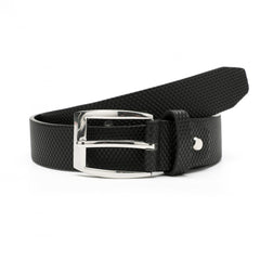 Pettata Men's PU Leather Belt Square Buckle Jeans
