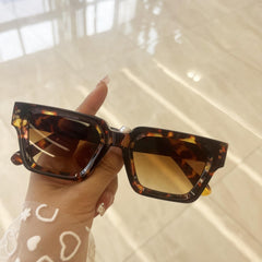 Retro Tortoiseshell Square Sunglasses UV400 Sun Shades