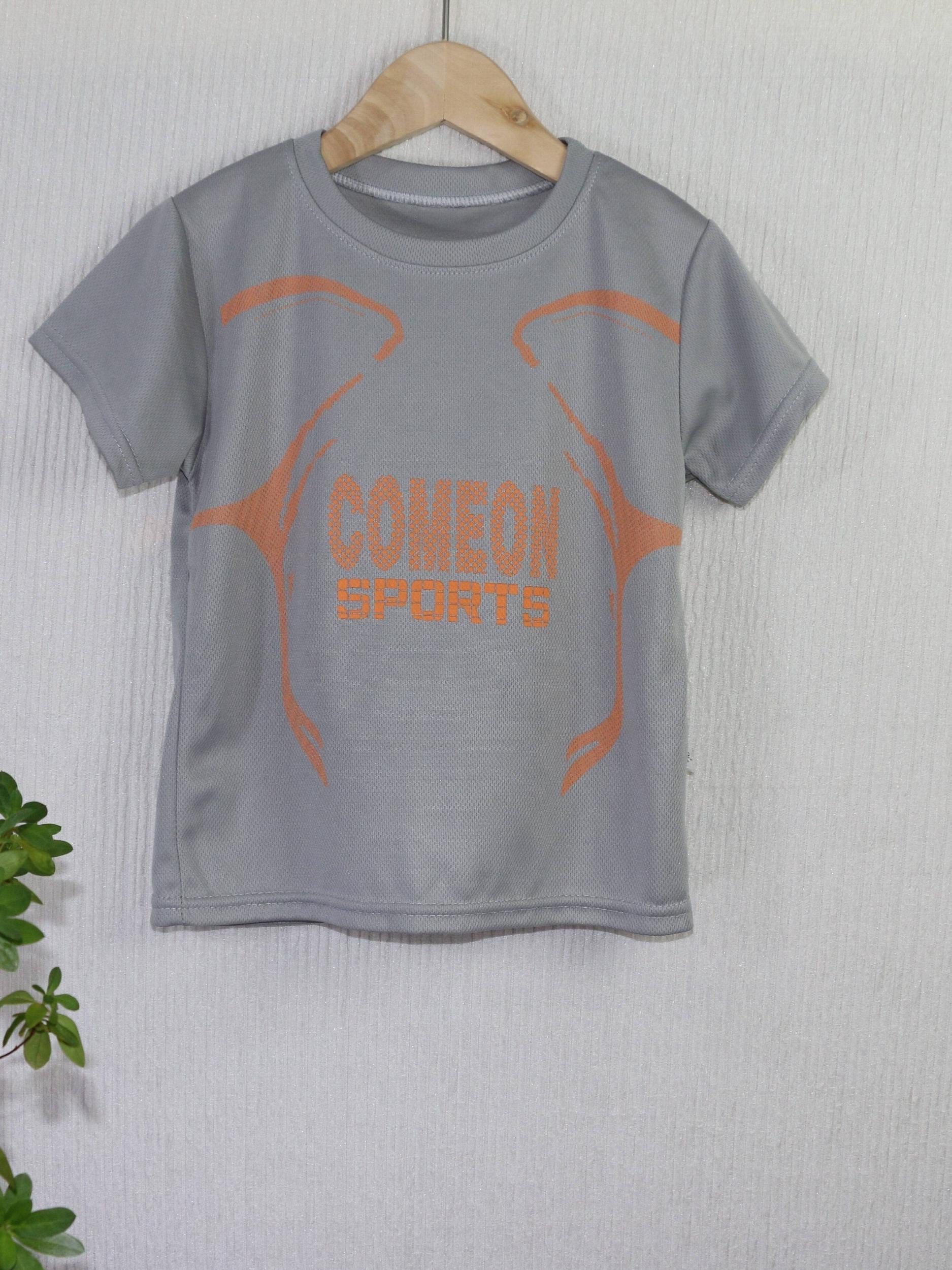 Boy's Sporty Style Outfit 2pcs T shirt & Shorts Set For Summer