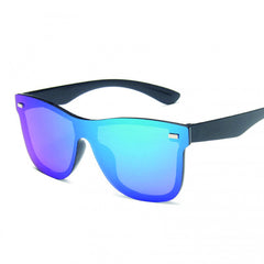 Photochromic Square Sunglasses Men Women Rivet Decor UV400