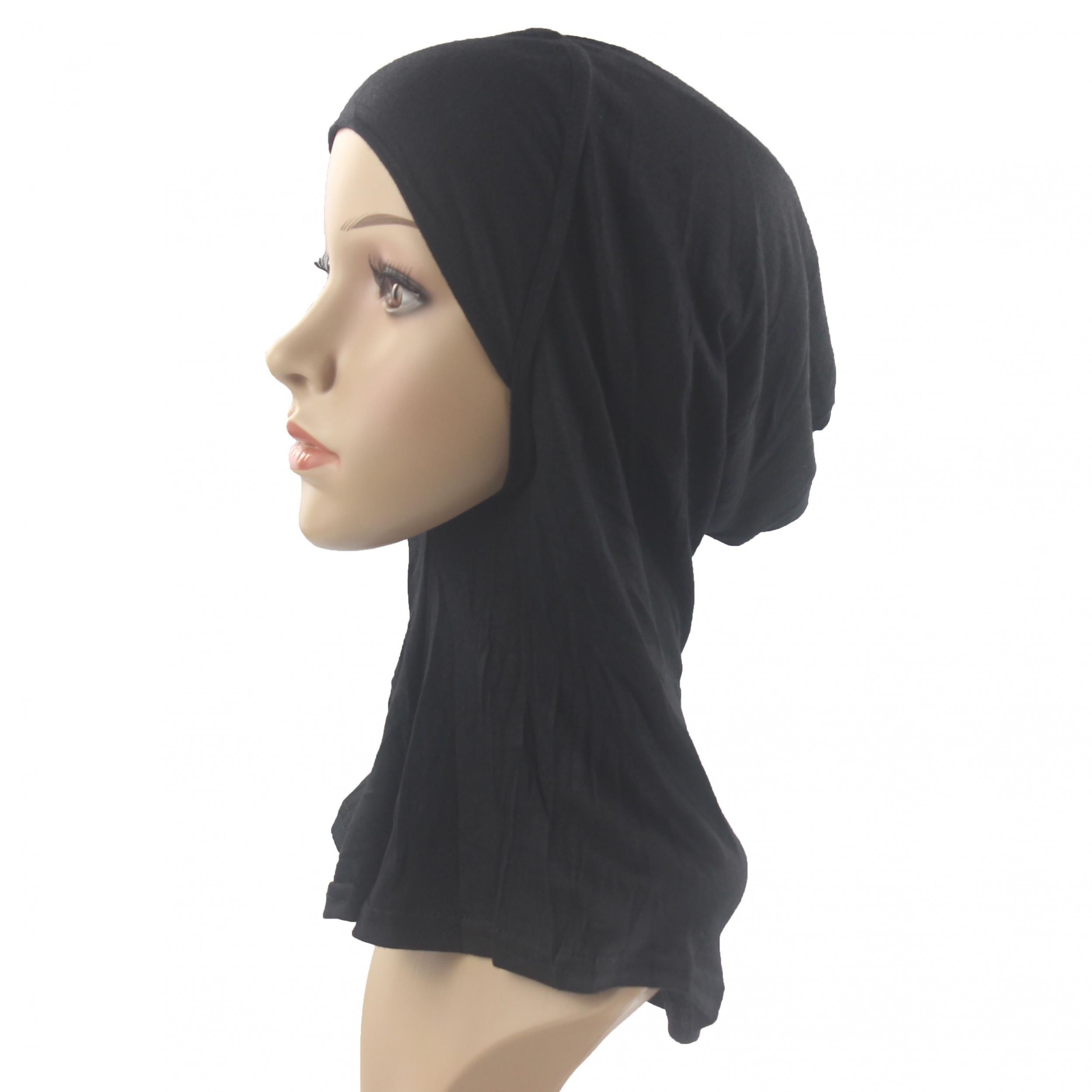 Soft Underscarf Cap Neck Cover Inner Cap Solid Hijab Hats Turban Cap