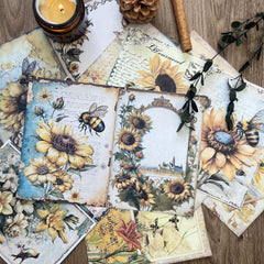 Bee Theme Scrapbook Paper 16 Sheets A5 20lb 98 Brightness - Clearance Sale