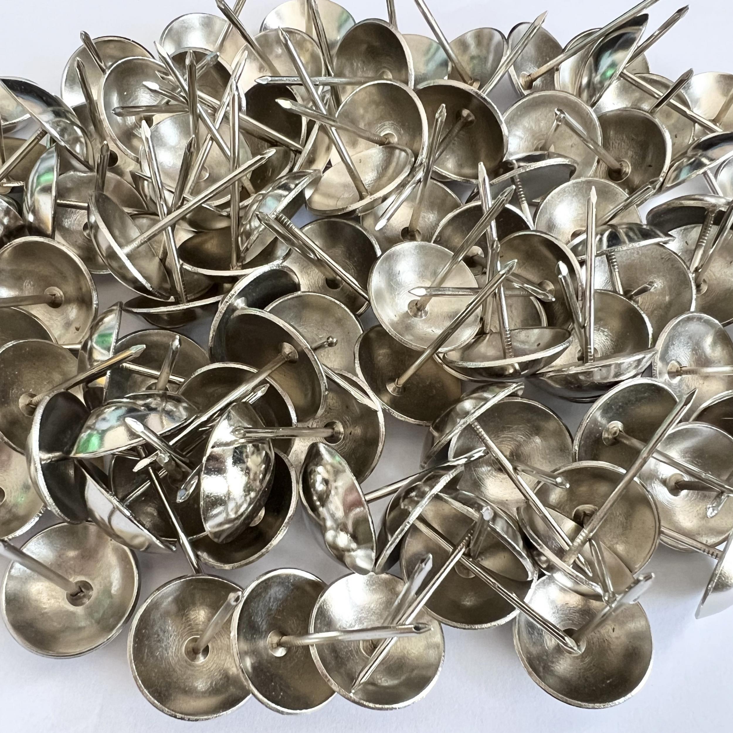 100pcs Large Silvery Thumb Tacks Round Head Office Classroom Use