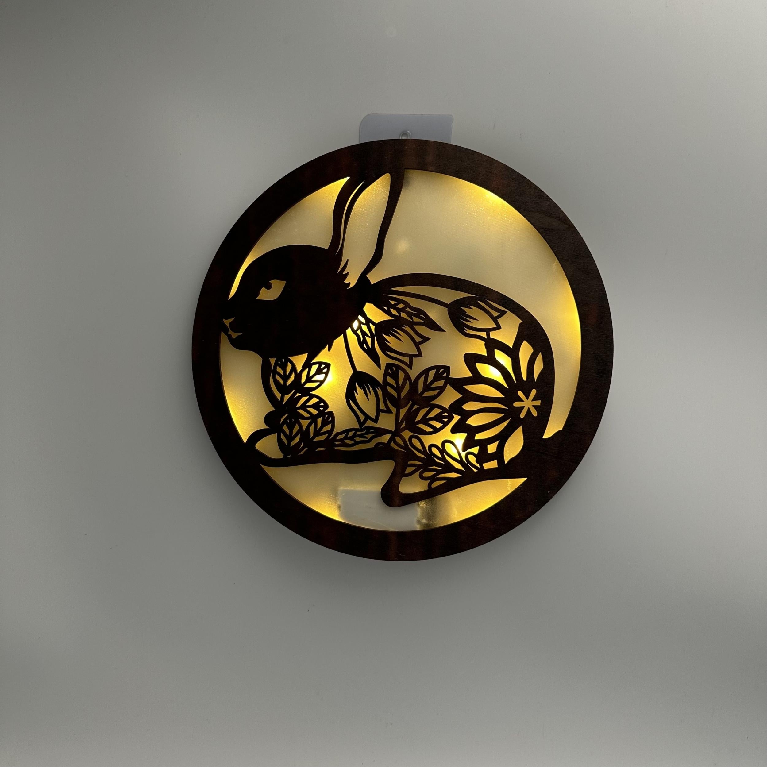 Children's Room Decoration Wall Clock LED Creative Lamp Retro Wooden Sign