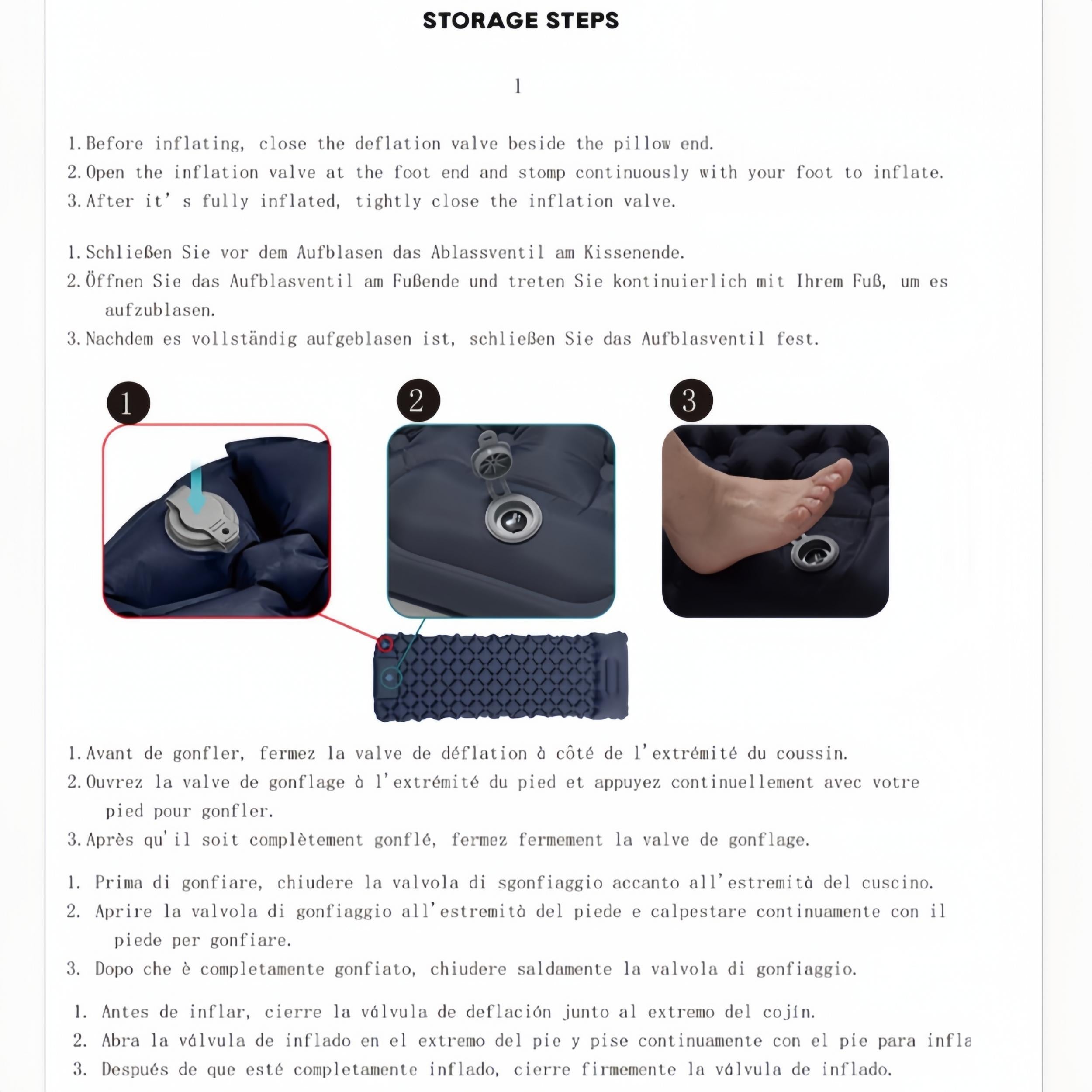 Outdoor Inflatable Pad TPU Sleeping Pad Camping Tent Air Cushion Bed