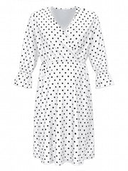 Polka Dot Ruffle Sleeve Maternity Dress