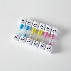 6 Pack Smiley Face Hourglass Timer Student Swimming Timer