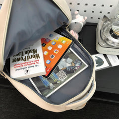 Women's Solid Backpack for Travel and School