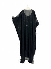  Casual Kaftan Dress Women's Plus Sequin Decor Maxi Dress