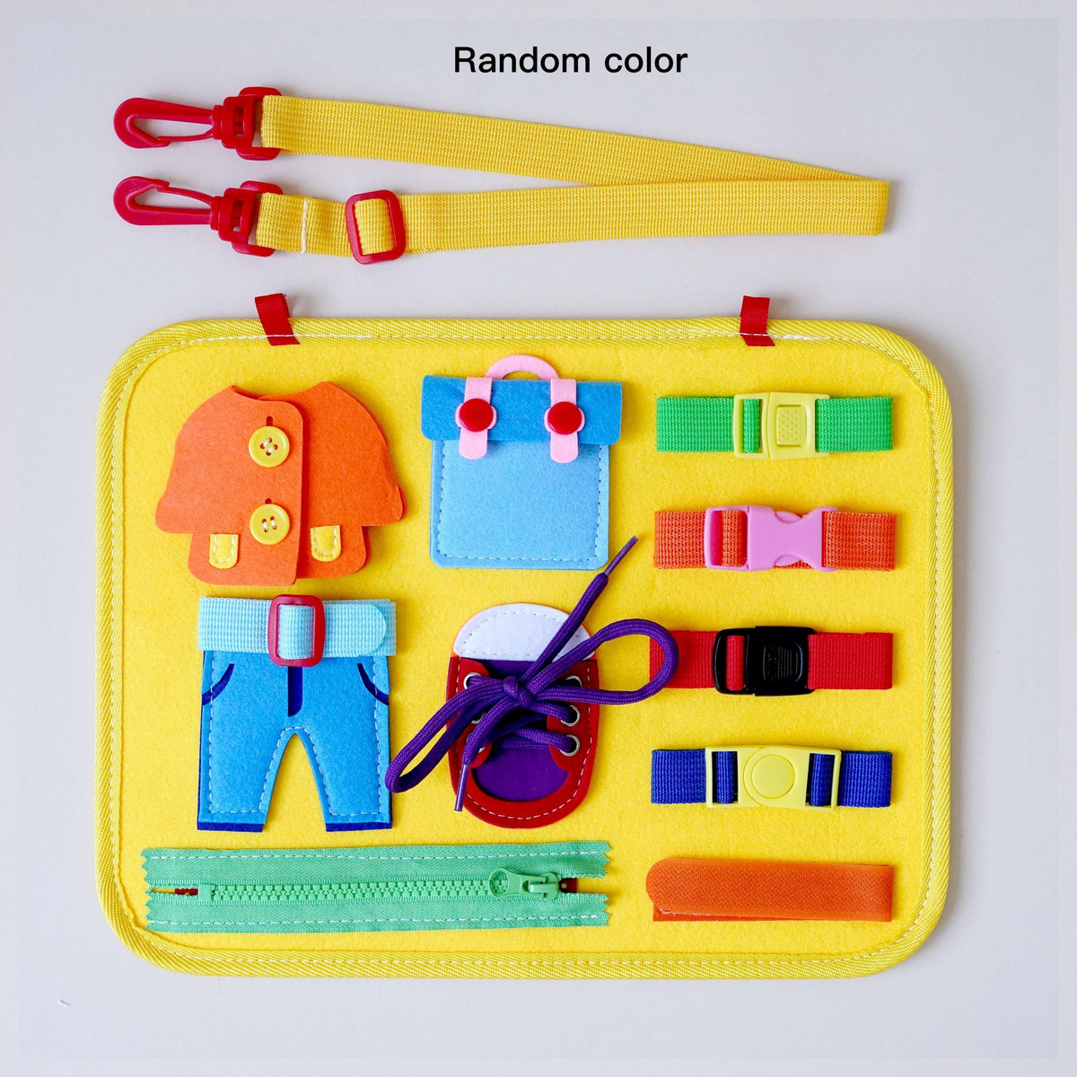 11pcs Montessori Busy Board Toy for 1-4 Year Olds - Educational Travel Toys