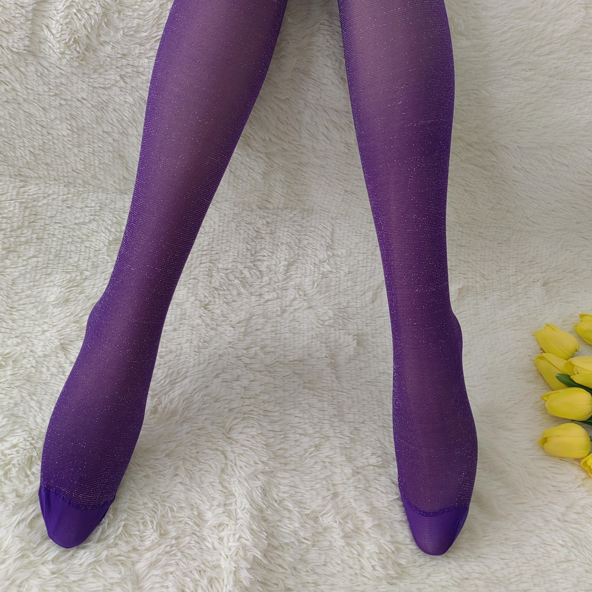 3 Pack Opaque Elastic Tights High Waist Slim Footed Pantyhose