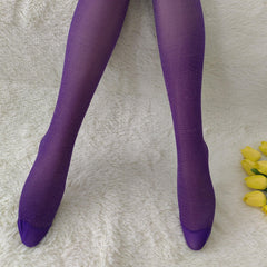 3 Pack Opaque Elastic Tights High Waist Slim Footed Pantyhose
