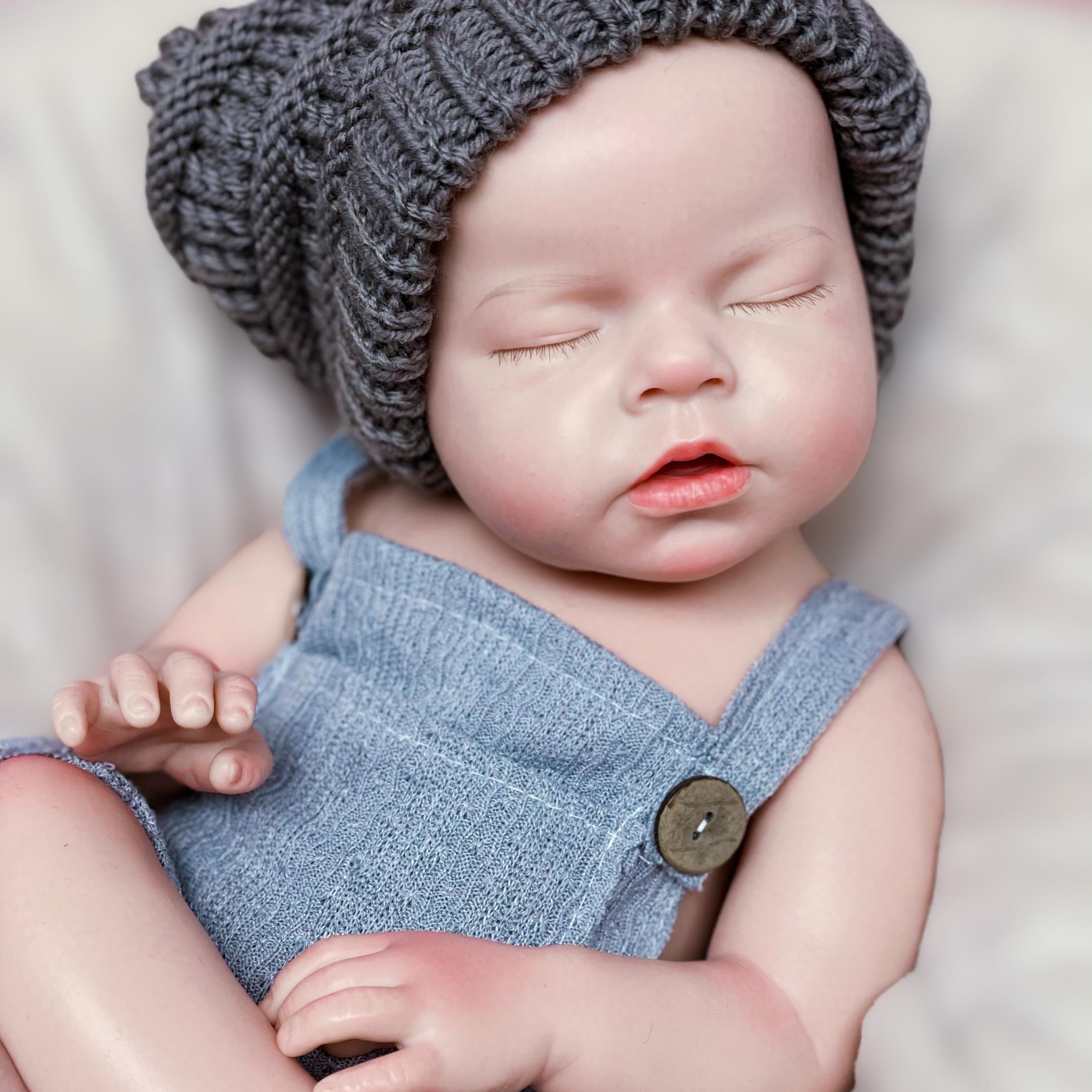 20Inch Reborn Dolls Open Mouth Realistic Full Body Silicone Bebe Washable