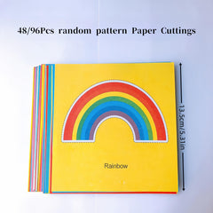96pcs Paper Cut Set with Safe Scissors: Scissor Skills Activity Book for Crafts