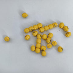 28 Yellow Human Shaped Building Block Accessories Set