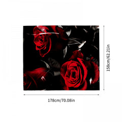Rose Flower Print Picnic Mat Waterproof Sandproof
