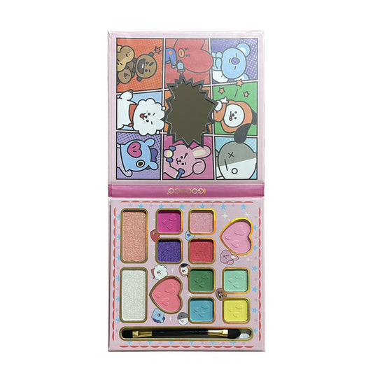 12-Color Portable Eyeshadow Palette Blush Highlighter 3-In-1 Makeup Palette