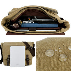 Retro Canvas Satchel Bag - Stylish & Waterproof