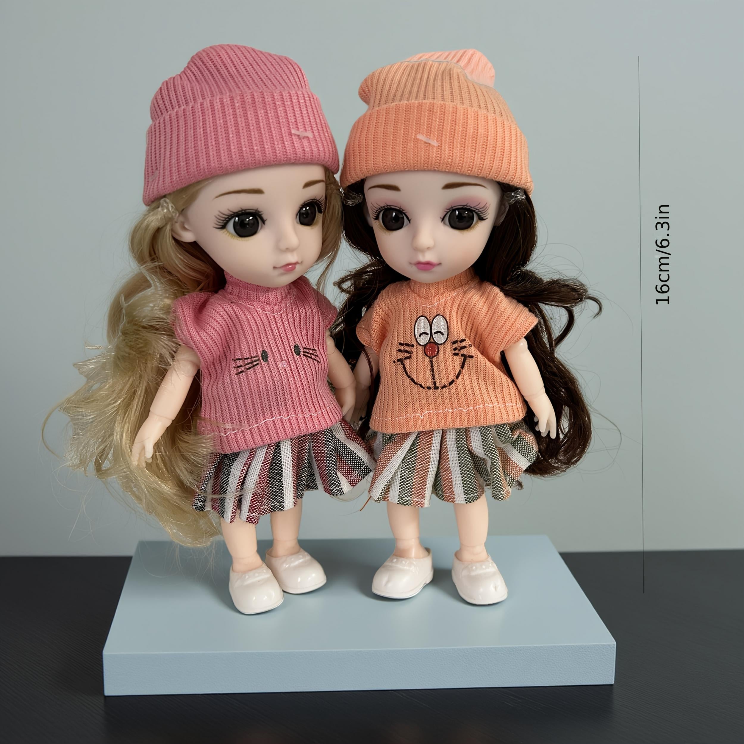 6.3 Inch Movable Joint Doll Soft Body Girl Toy Mixed