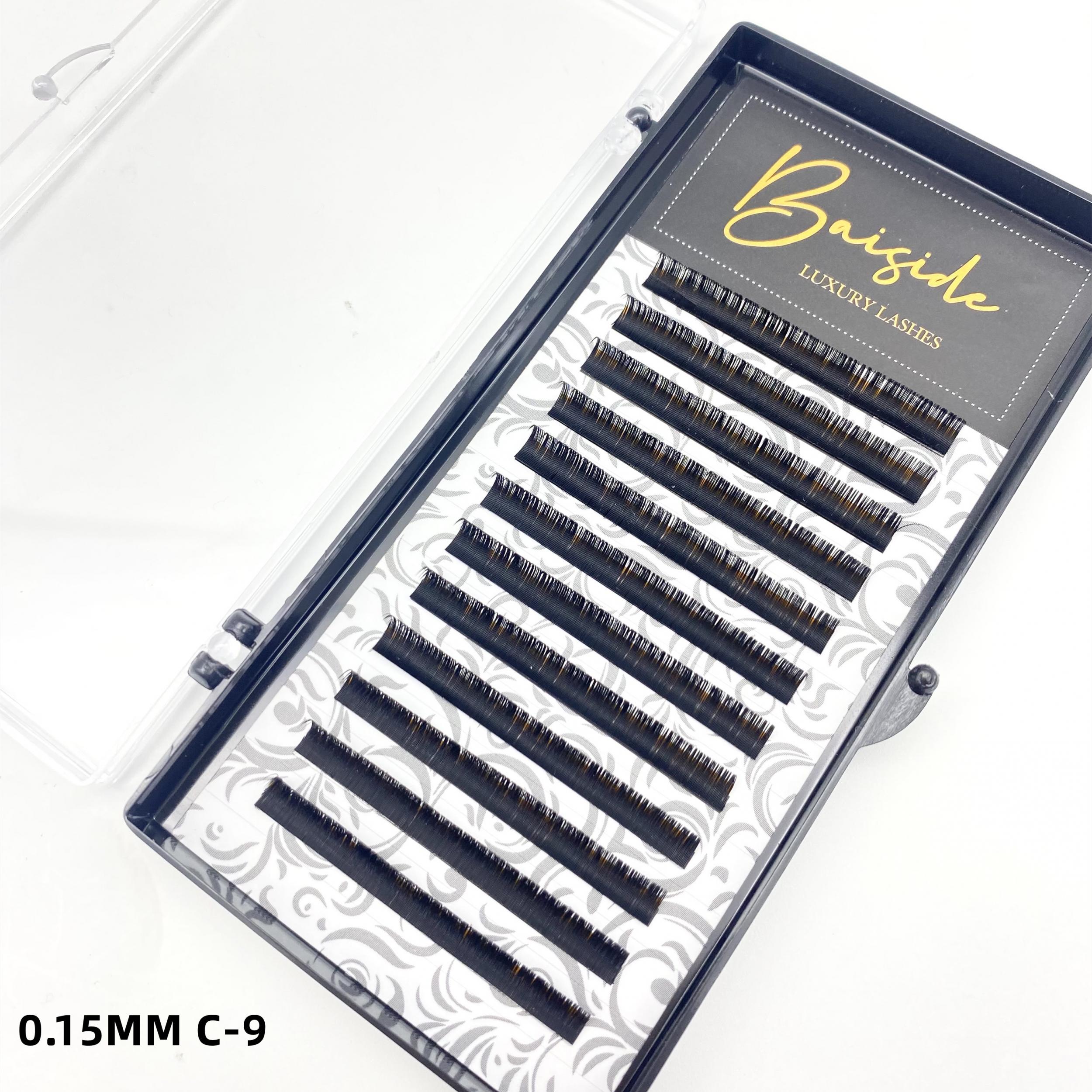 Soft Silk 0 15mm C Curl Lash Extensions 8 15mm Cat's Fox Eye Perfect for Salon