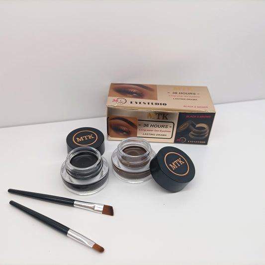2-in-1 Waterproof Brown Eyeliner Eyebrow Cream Set